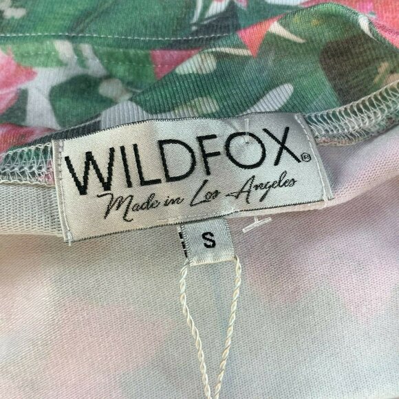 Wildfox Poinsettia Floral Christmas Sweater S Oversized Top Flower Muted NWT - Picture 5 of 6